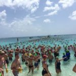 Good timing for sea swim Good timing for sea swim