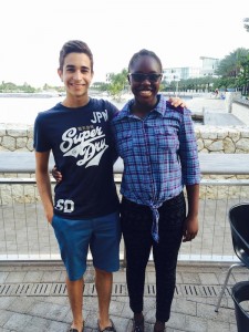 Donald F. Hunter Scholarship winner, Cameron McWatt, with the Cayman Islands Scholarship recipient, Zororo Mutomba